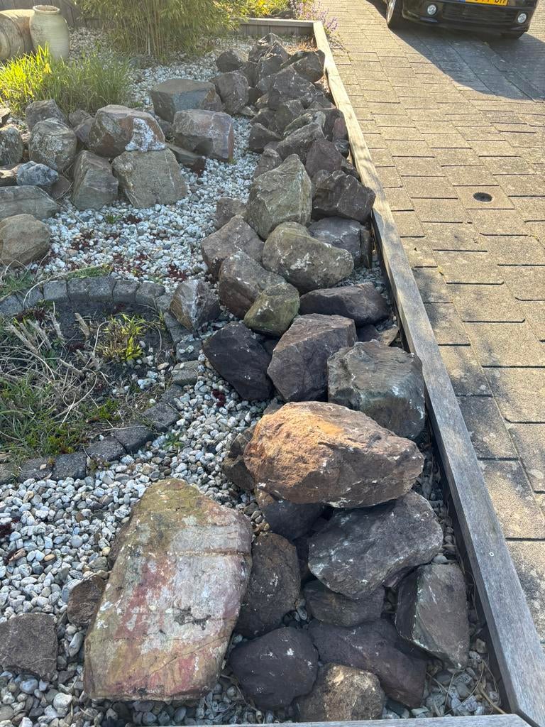 Vijverstenen/rotstuinstenen keien, Tuin en Terras, Grind, Keien en Split, Ophalen, Gebruikt, Kei