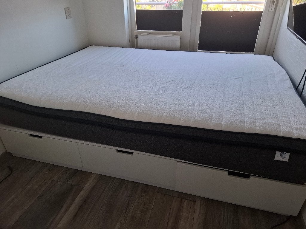 Twijfelaar 140 bij 200 cm, Ophalen, Gebruikt, Wit, 140 cm