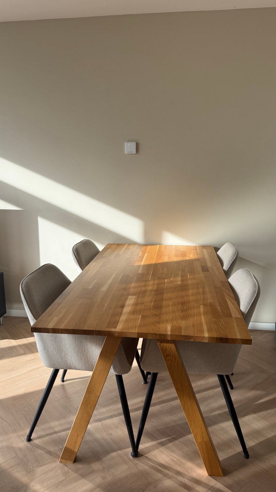 Eikenhouten eettafel Karwei - 160x90 cm, Ophalen, Gebruikt, Eikenhout, 50 tot 100 cm