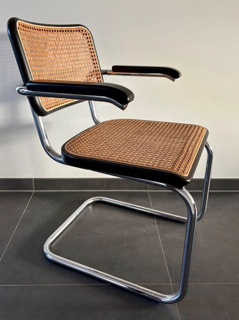 Originele Thonet S 64 V sledestoel Marcel Breuer, Ophalen, Zwart, Overige materialen, Zo goed als nieuw