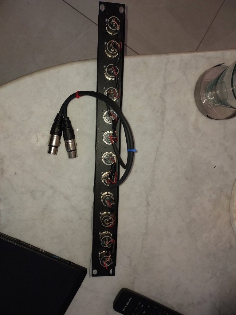 XLR Patchbay / Kabelpaneel voor Audio Rack, Audio, Tv en Foto, Audiokabels en Televisiekabels, Gebruikt, Overige kabels, Minder dan 2 meter
