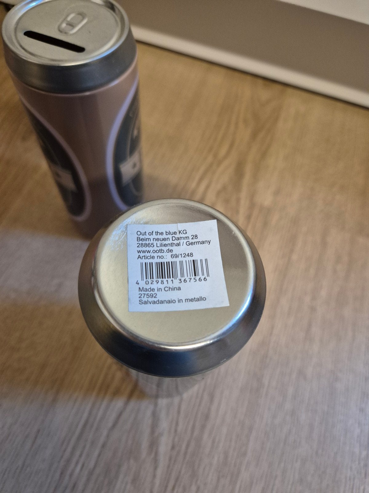 2x blikje bier spaarpot, Ophalen of Verzenden