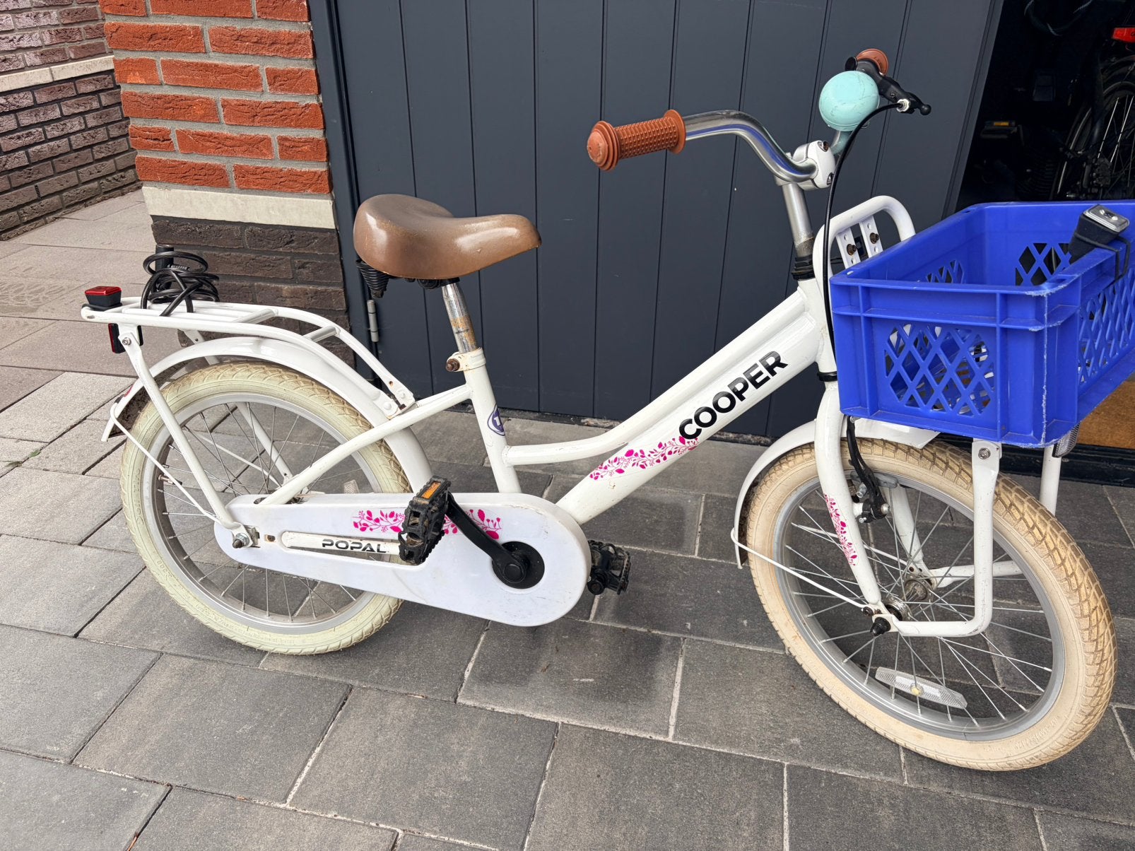 Meisjesfiets 18 inch, Ophalen, Gebruikt, Terugtraprem, 16 tot 20 inch