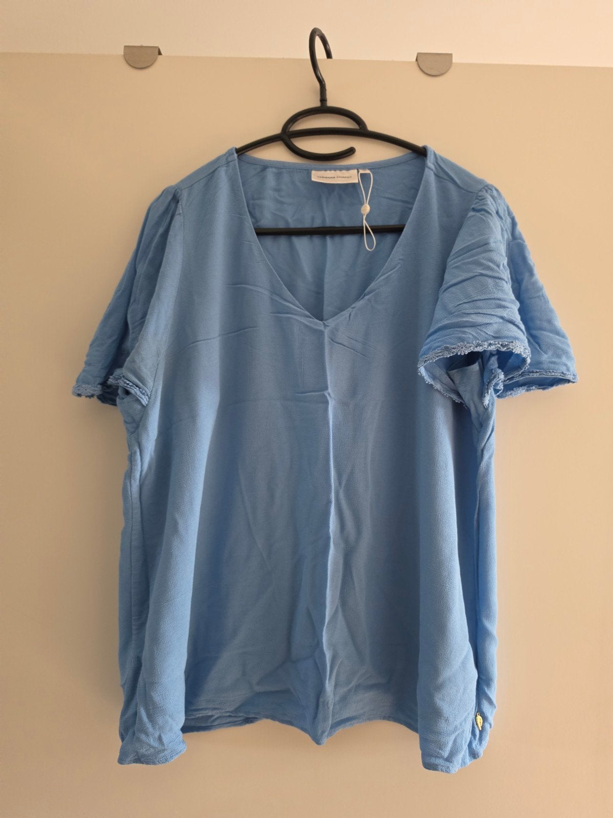 lichtblauwe top van fabienne chapot maat 38, Ophalen of Verzenden, Gedragen, Maat 38/40 (M), Blauw