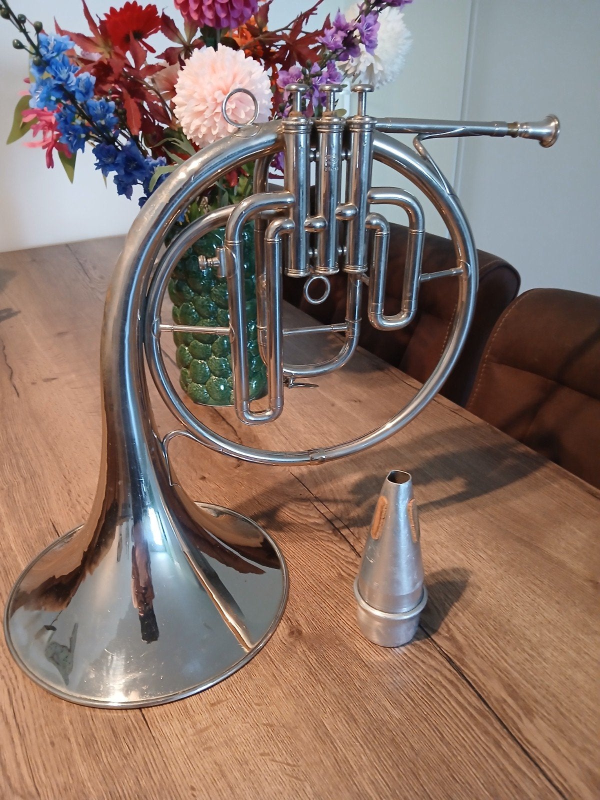Antieke gaaf blaasinstrument, Ophalen of Verzenden, Gebruikt