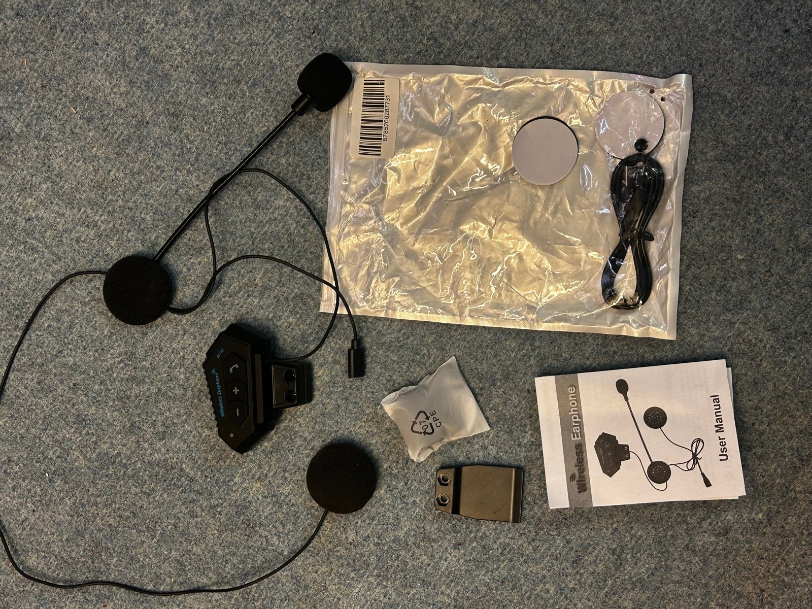 Motorhelm Bluetooth Headset BT-12 Draadloze Oortelefoon, Ophalen of Verzenden, Nieuw