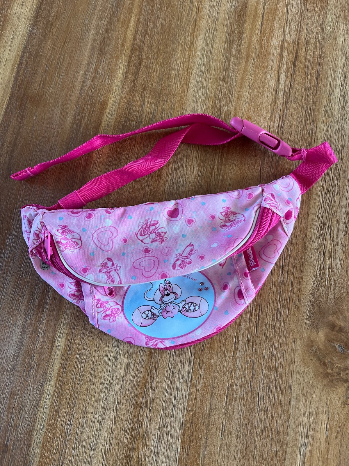 Roze heuptasje met ballerina print, Ophalen of Verzenden, Gebruikt, Roze, Overige typen