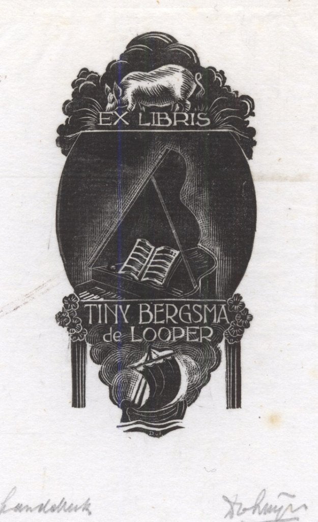 0230 Ex Libris Nederland : Dirk Govert van Luijn, 1944, Verzenden, Ex libris