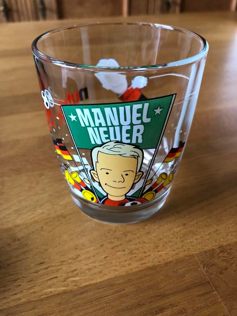 Nutella glas Manuel Neuer WK Duitsland voetbal, Verzamelen, Ophalen, Gebruikt, Buitenlandse clubs