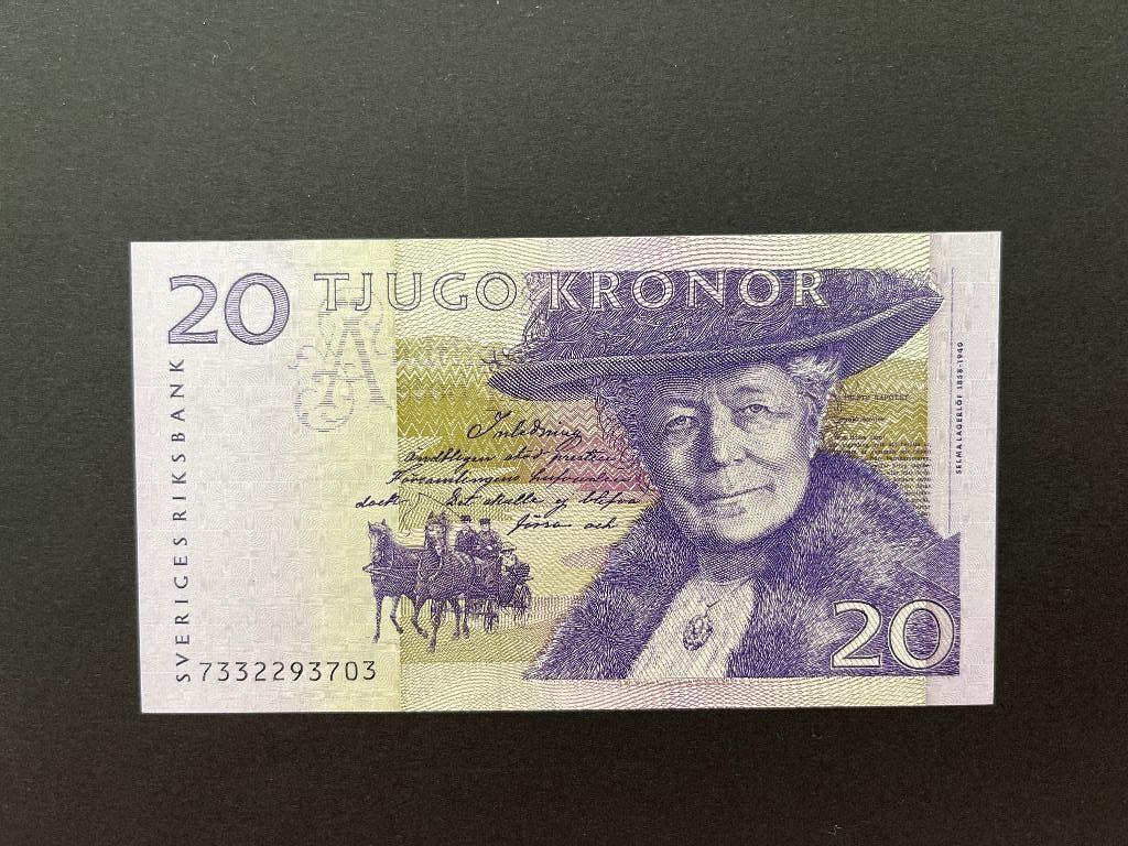 Zweden 20 kronor UNC Nils Holgerson, Verzenden, Overige landen