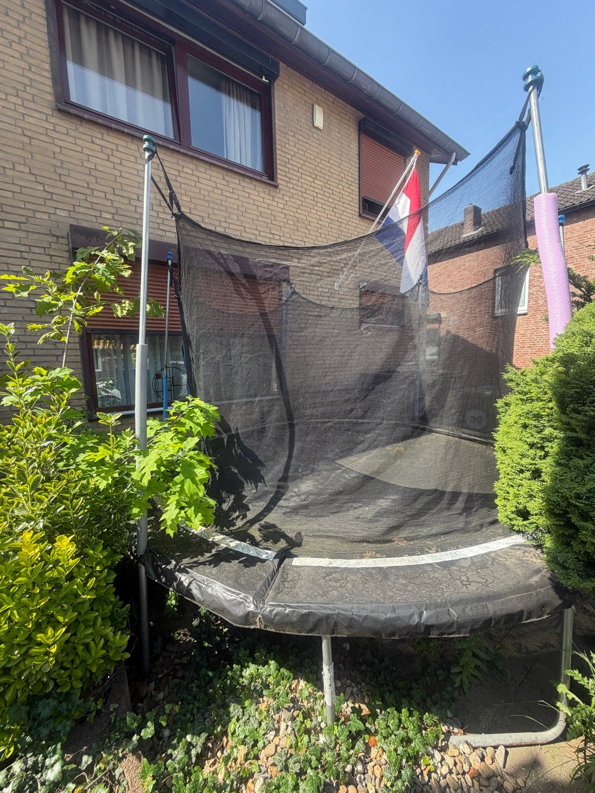 Trampoline 3m doorsnede met veiligheidsnet - Gebruikt, Kinderen en Baby's, Speelgoed | Buiten | Trampolines, Ophalen, Gebruikt
