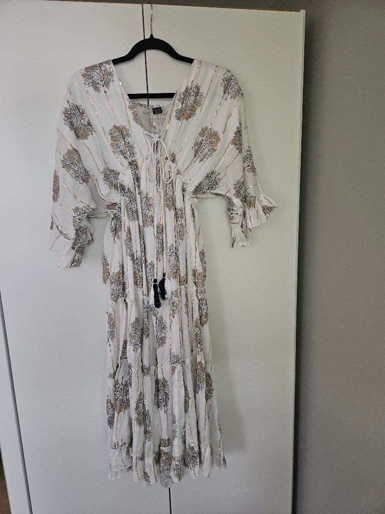 Ibiza jurken, Beige, Maat 42/44 (L), Nieuw, Ophalen of Verzenden