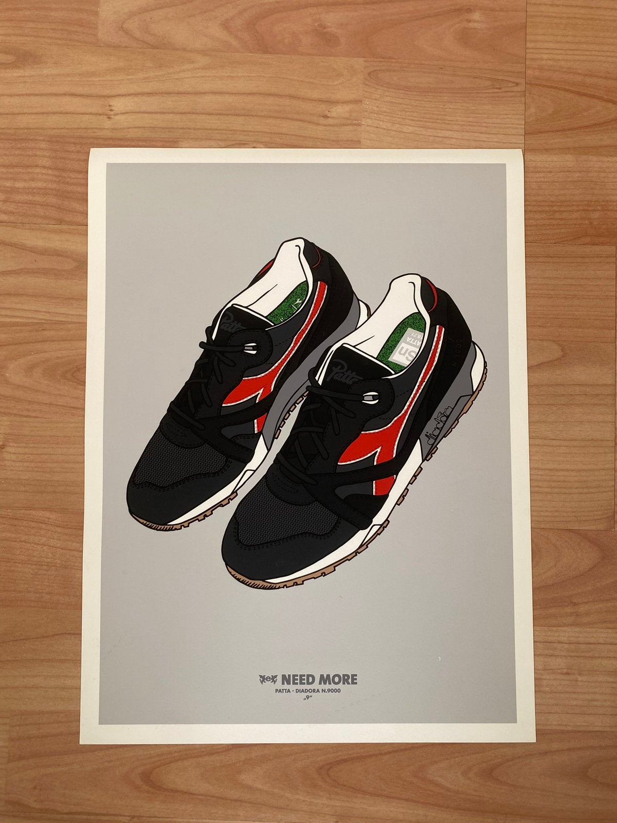 Getekende poster Diadora x Patta, Rechthoekig Staand, Nieuw, Ophalen of Verzenden, A1 t/m A3