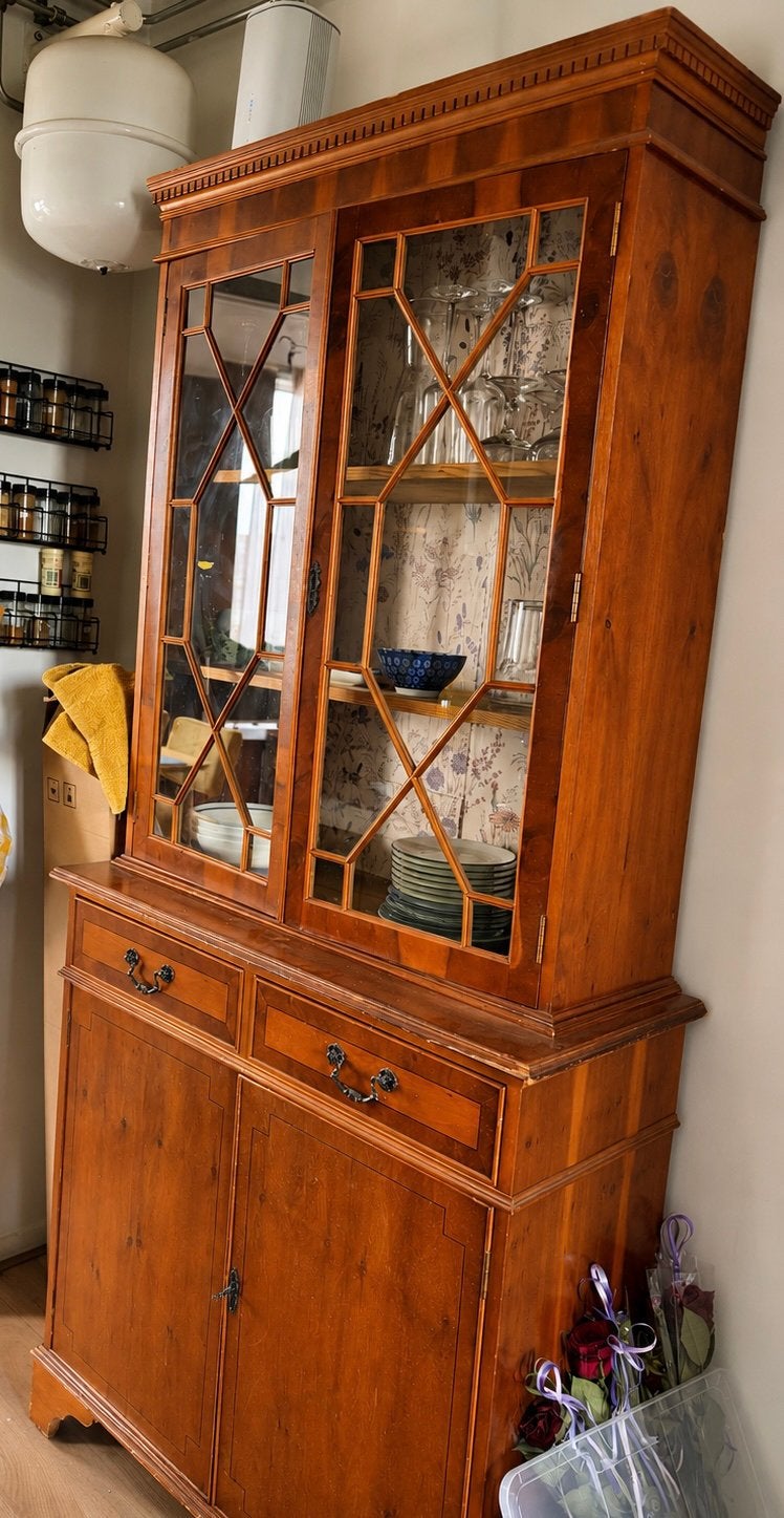 Vintage buffetkast / servieskast, Ophalen, 200 cm of meer, Zo goed als nieuw, 25 tot 50 cm