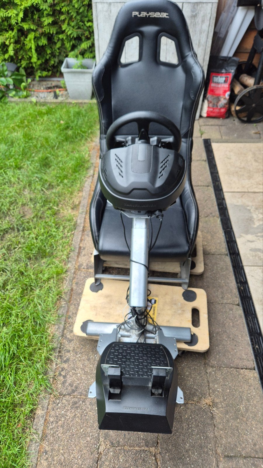 Opvouwbare Playseat met Thrustmaster T300 stuur en pedalen, Ophalen of Verzenden, Overige merken, Gebruikt