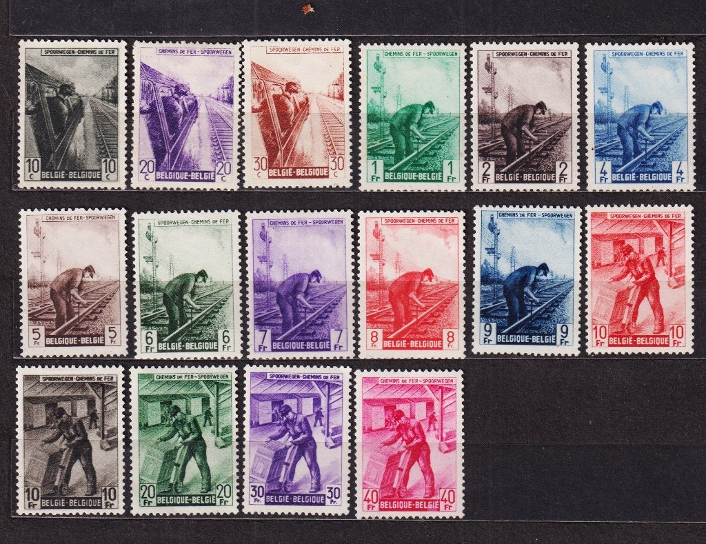 België Spoorwegzegels 1945 tussen TR264 en TR286 *, Ophalen, Spoor van plakker, Postfris, Treinen
