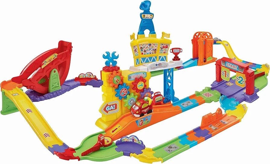 VTech Toet Auto's Super RC Racecircuit (Incl. 2 autootjes), Kinderen en Baby's, Speelgoed | Speelgoedvoertuigen, Ophalen of Verzenden