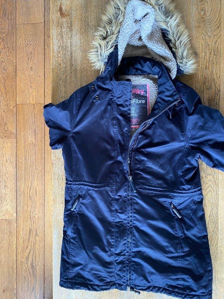 Warme winterjas, Kleding | Dames, Jassen | Winter, Maat 46/48 (XL) of groter, Ophalen of Verzenden, Zo goed als nieuw, Superdry