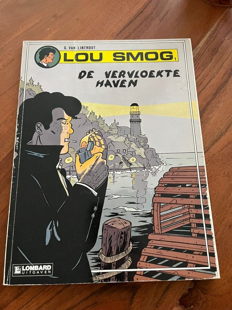 Lou Smog - De Vervloekte Haven" van G. van Linthout, Eén stripboek, Ophalen of Verzenden, Zo goed als nieuw