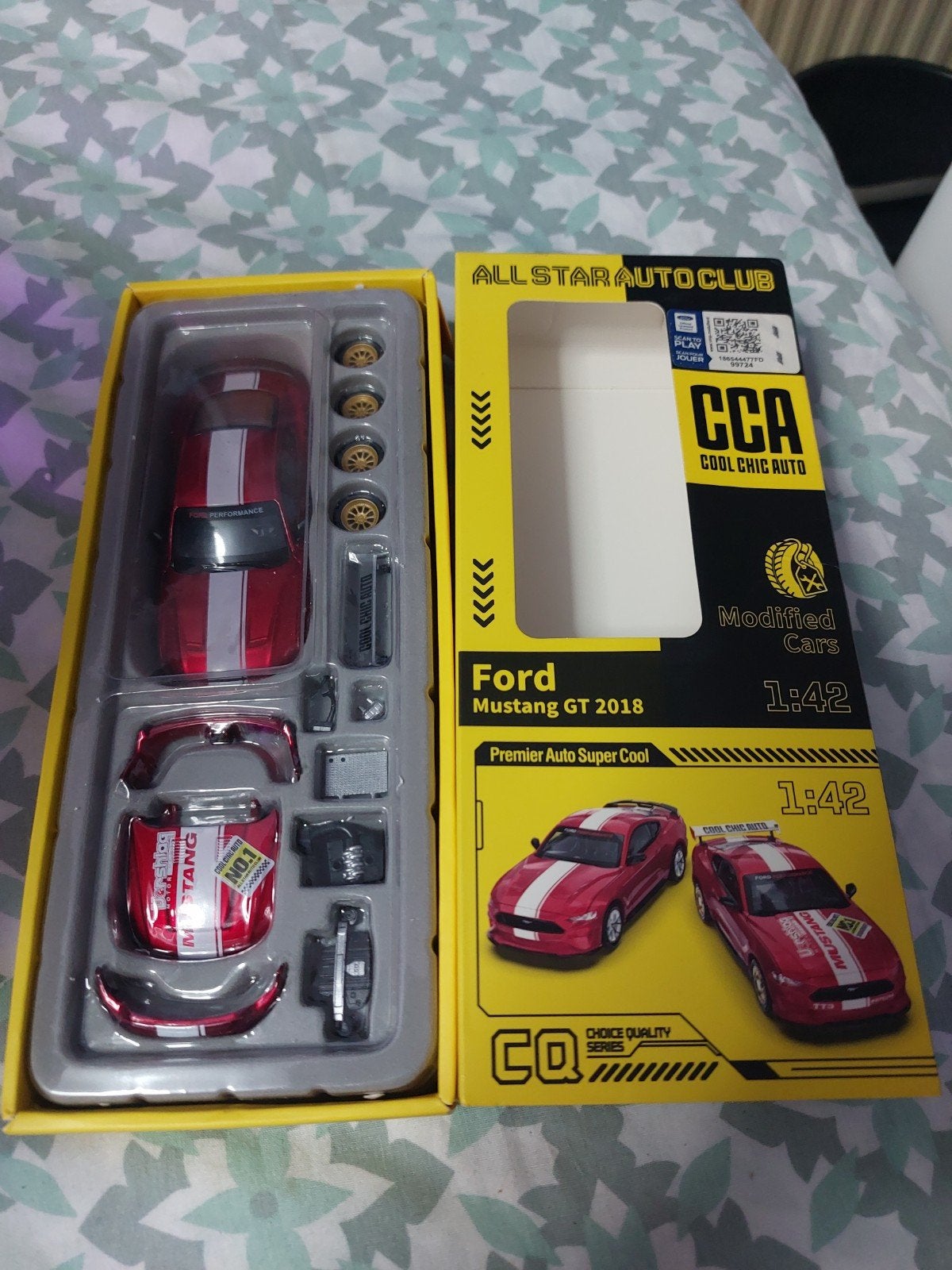Ford Mustang GT 2018 Modelauto 1:42 - Zelfbouw Kit, Hobby en Vrije tijd, Ophalen of Verzenden, Nieuw, Auto, Overige merken