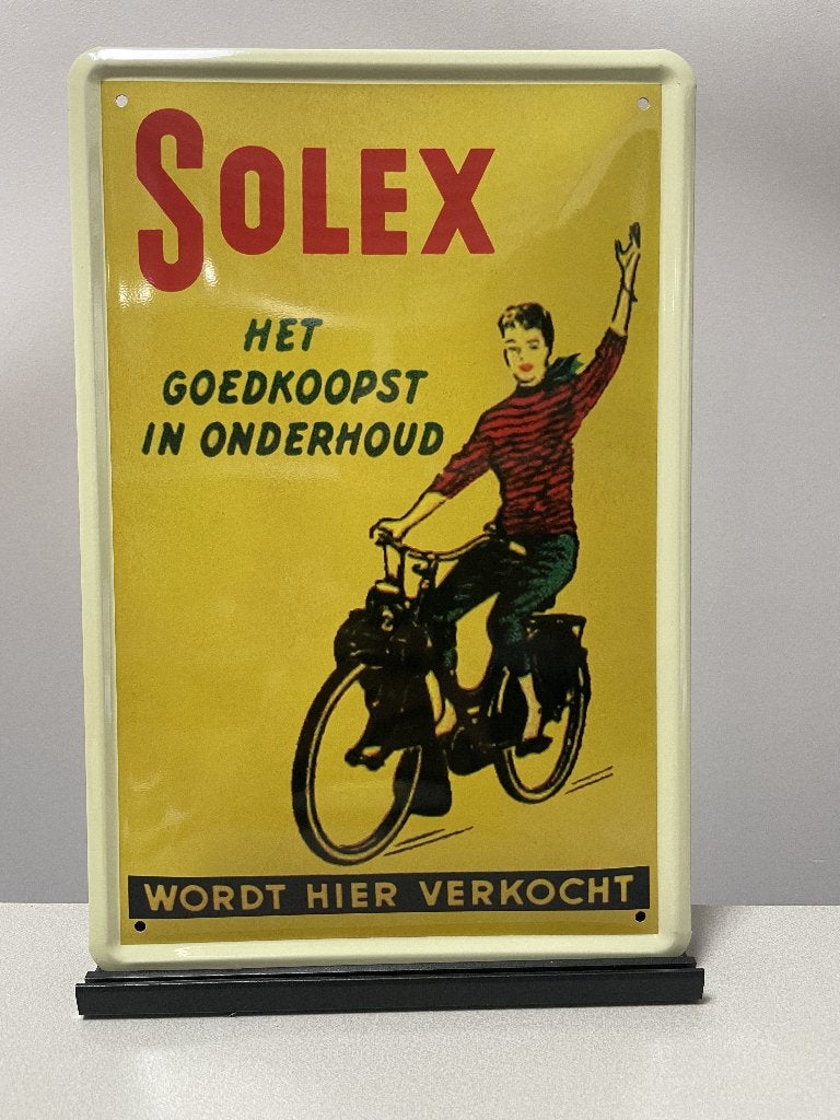 Solex metalen reclamebord (Old Look), Verzamelen, Www.pand50.nl, Reclamebord, Nieuw, Ophalen of Verzenden