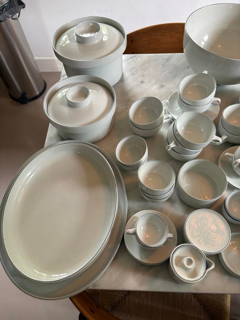Uitgebreid Royal Copenhagen Blue Line servies, Antiek en Kunst, Ophalen