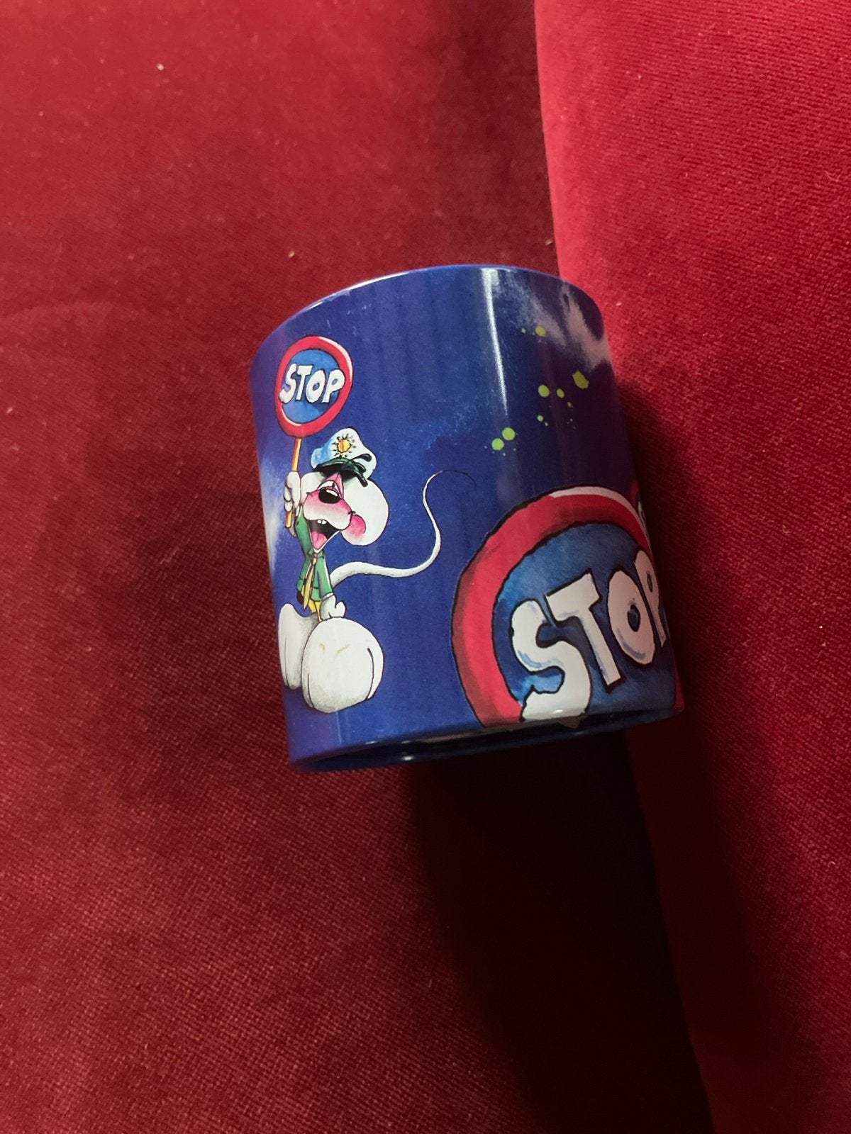 Diddl beker met 'STOP' teken - Leuk verzamelobject!, Verzamelen, Verzenden, Diddl, Zo goed als nieuw, Servies