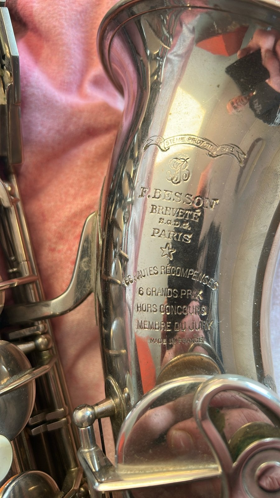 Mooie vintage Besson Paris altsax met koffer en reisrugzak, Muziek en Instrumenten, Ophalen of Verzenden, Gebruikt, Alt, Met koffer