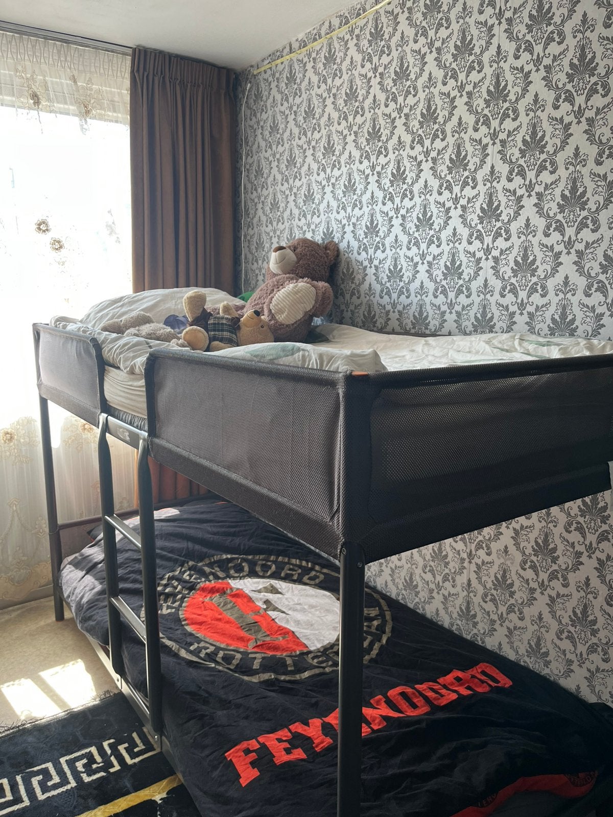 Stapelbed met matras, Ophalen, Gebruikt, 90 cm, Eenpersoons