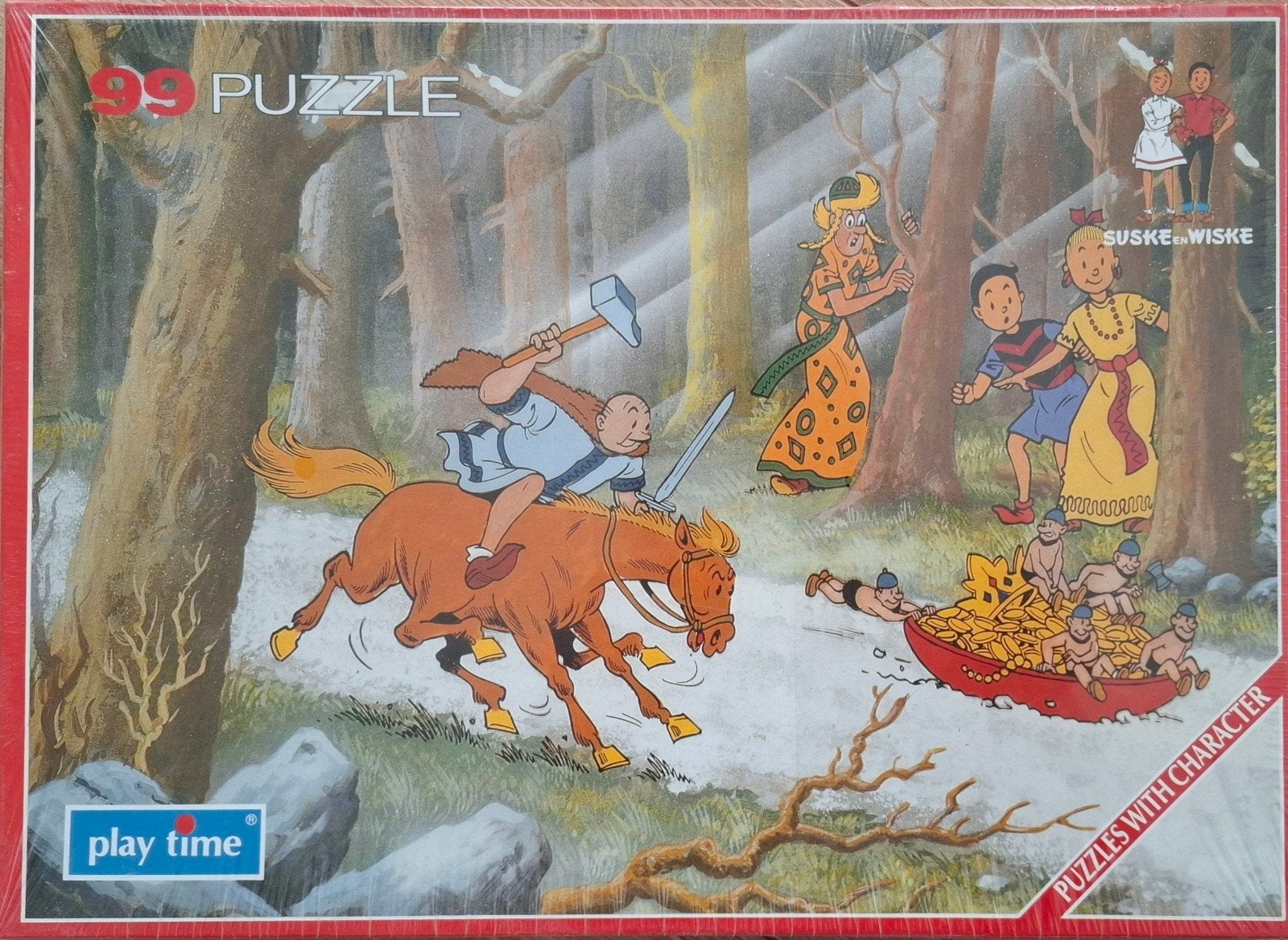Vintage Suske en Wiske legpuzzel - De Ringelingschat (1992), Ophalen of Verzenden, Minder dan 500 stukjes, Nieuw, Legpuzzel