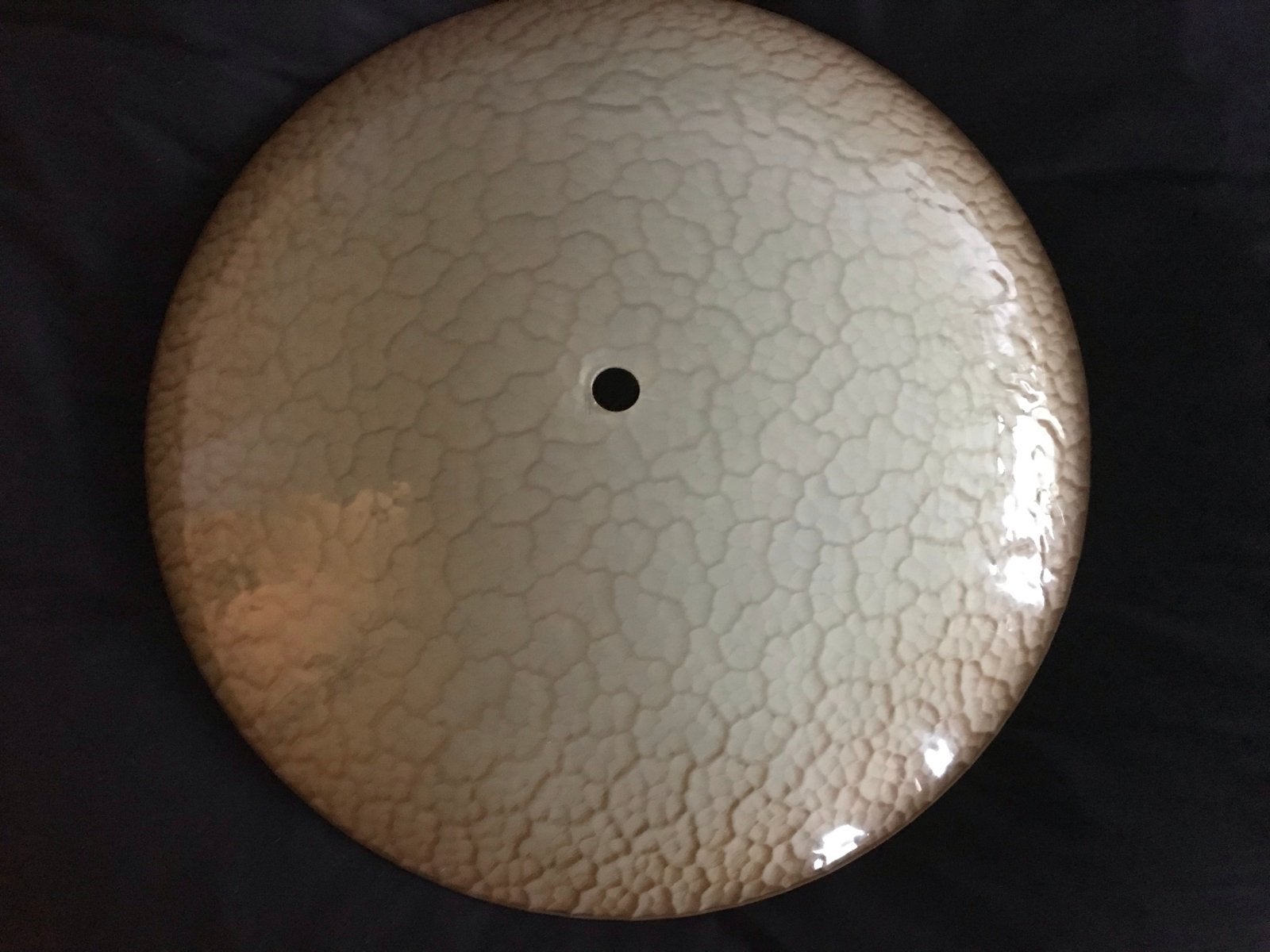 Vintage plafondlamp glas met craquelé effect eind jaren 50, Antiek en Kunst, Ophalen