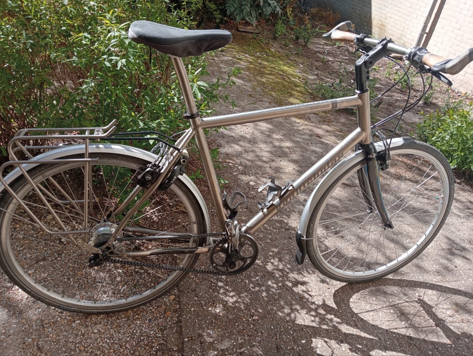 Van Nicholas titanium Rohloff fiets, Fietsen en Brommers, 28 inch, Gebruikt, 10 tot 15 versnellingen, Velgrem