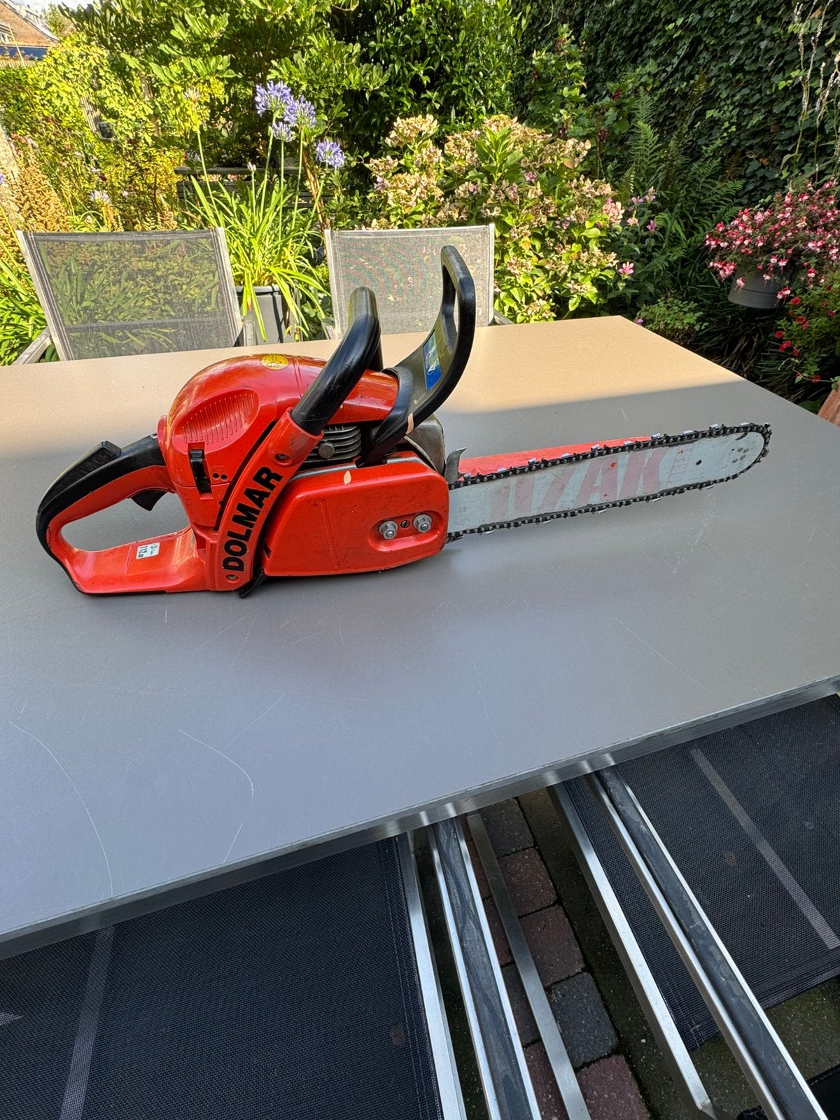 Motor kettingzaag, Tuin en Terras, Ophalen, Gebruikt, Benzine