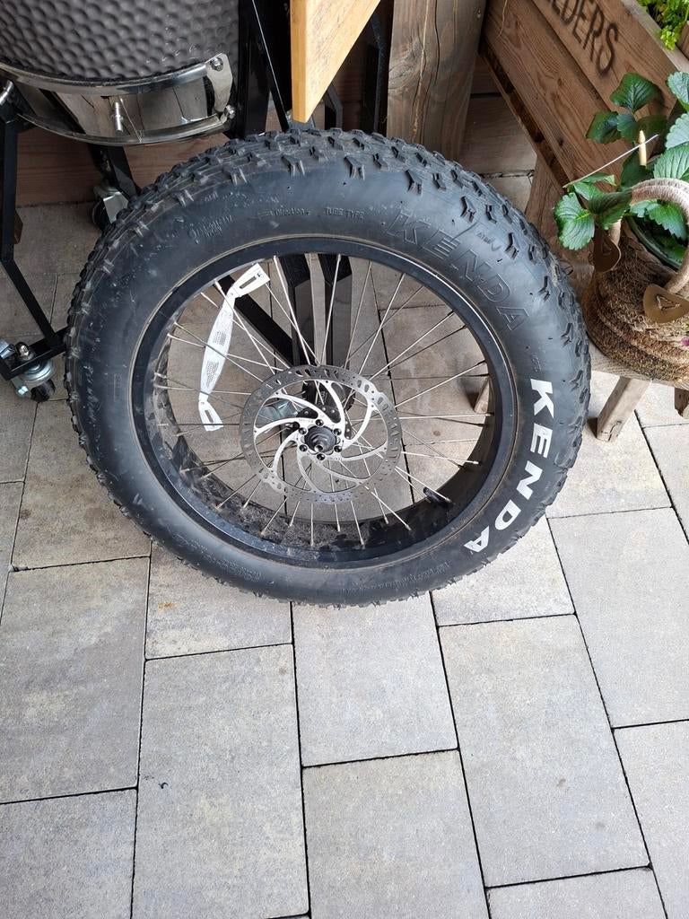 Kenda Krusade Fatbike Wiel 24 inch met Schijfrem, Wiel, Gebruikt, Ophalen of Verzenden, Kenda