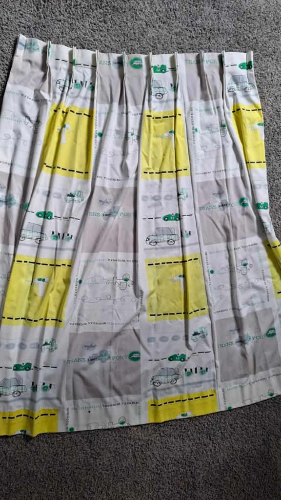 Gordijnen dubbele plooi kinderkamer 100x152 cm, 100 tot 150 cm, Ophalen of Verzenden, Zo goed als nieuw, Groen