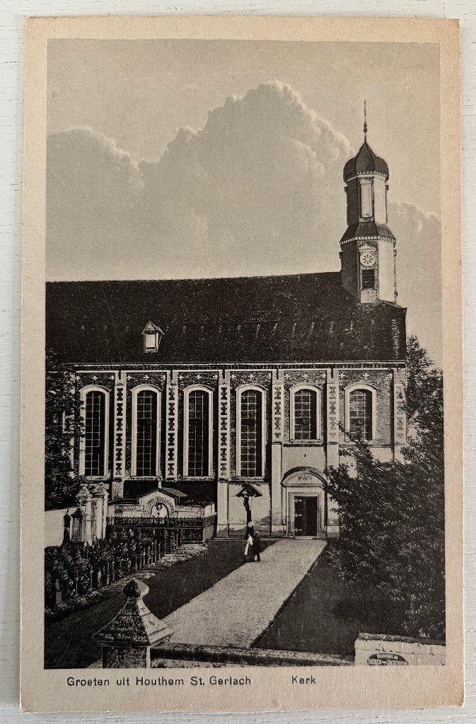 Oude Ansichtkaart - Houthem - St. Gerlach kerk, Ophalen of Verzenden, Ongelopen, Limburg