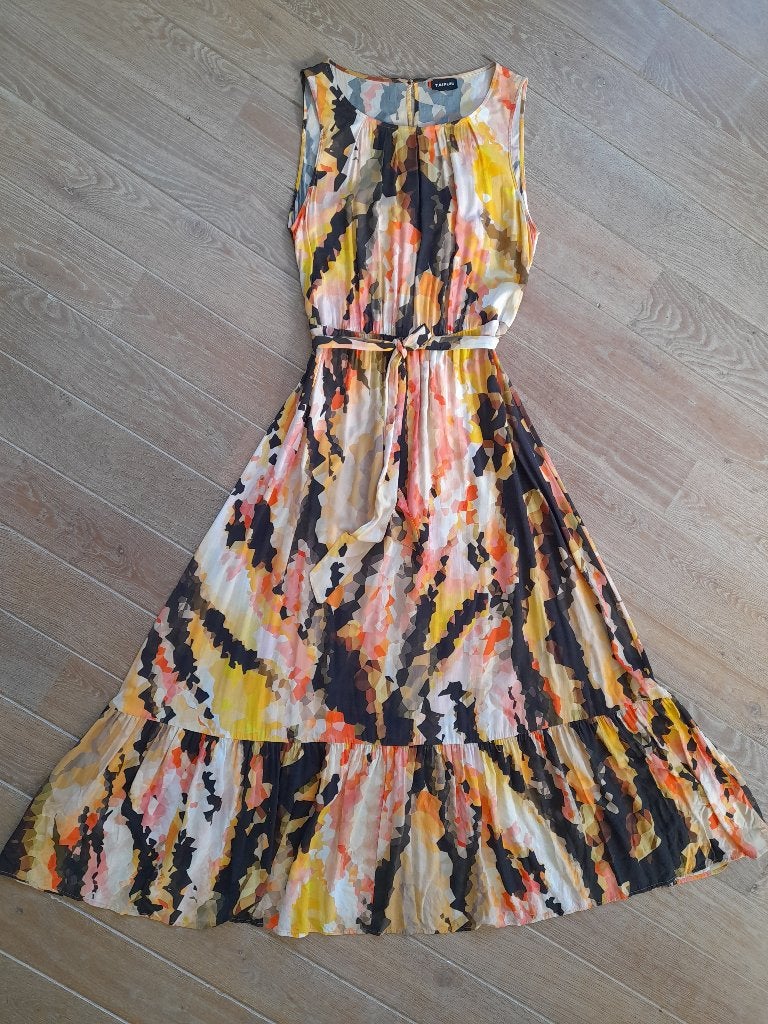 Mouwloze zomerjurk merk Taifun (Gerry Weber) viscose maat 44, Kleding | Dames, Jurken, Meerkleurig, Maat 42/44 (L), Ophalen of Verzenden