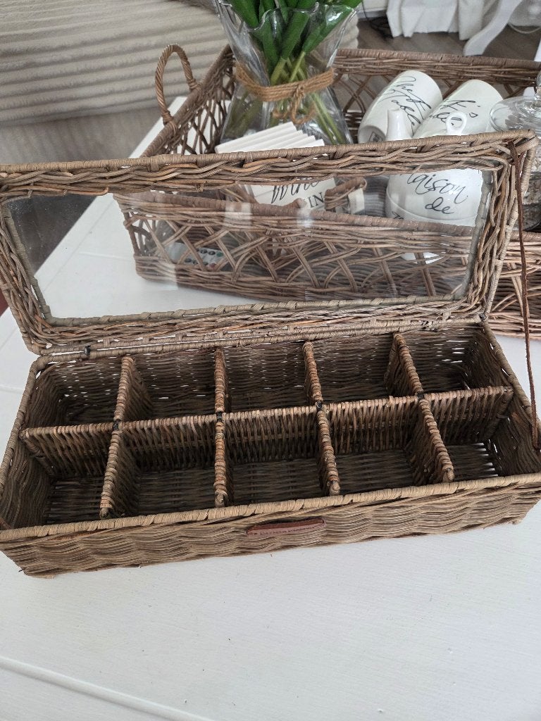 Zgan  riviera maison  rattan thee doos   groot, Ophalen of Verzenden, Zo goed als nieuw