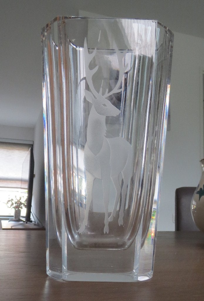 Authentieke Zweedse kristallen designvaas, handgesigneerd, Ophalen