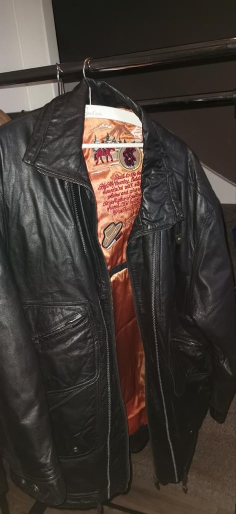 Leren jassen xxl alles in 1x bieden, Ophalen of Verzenden, Zo goed als nieuw, Overige maten, Zwart