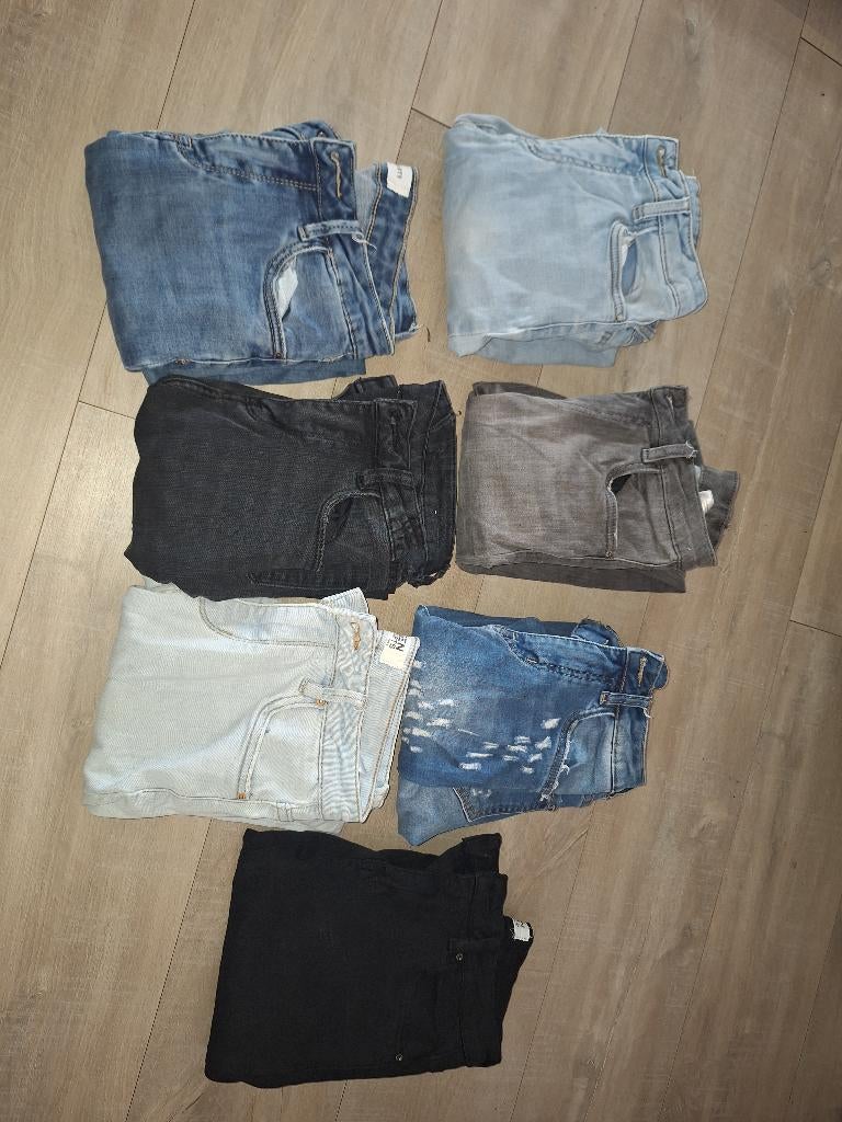 7 skinny jeans Queen hearts maat S, Ophalen of Verzenden, Gedragen, Blauw, W28 - W29 (confectie 36)