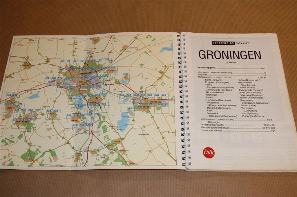Falkplan Stratengids Groningen & Omgeving [2006], Gelezen, Ophalen of Verzenden, Landkaart, 1800 tot 2000