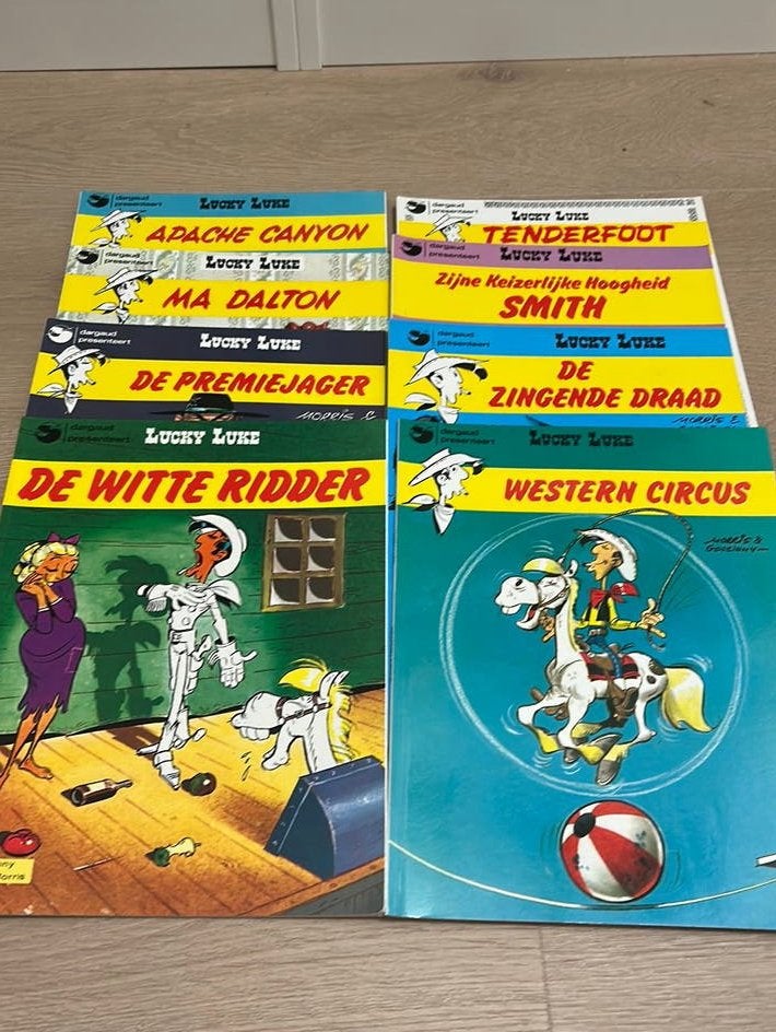 Lucky luke stripboeken, Meerdere comics, Ophalen of Verzenden, Zo goed als nieuw