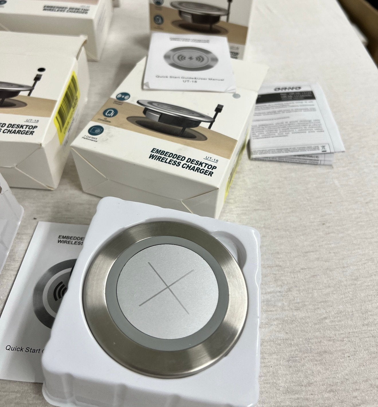 Inbouw Draadloze lader Oplader Laadstation zilver charger, Nieuw, Ophalen of Verzenden, H, H