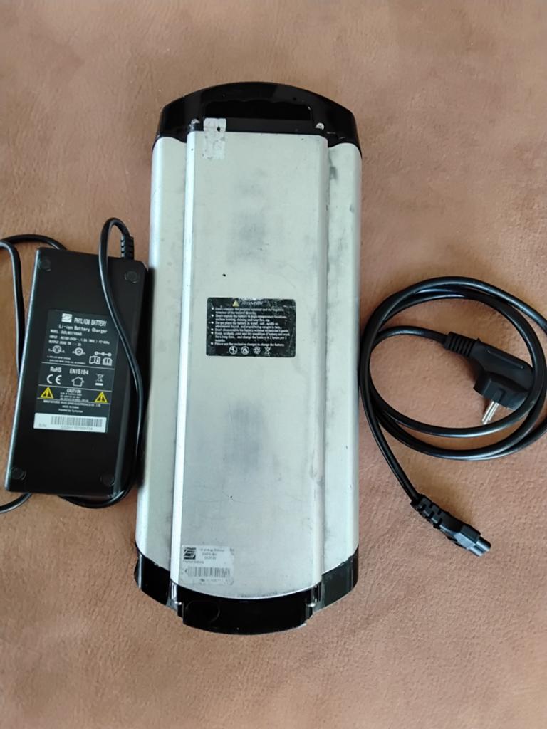 E-bike accu met lader., Ophalen, Gebruikt