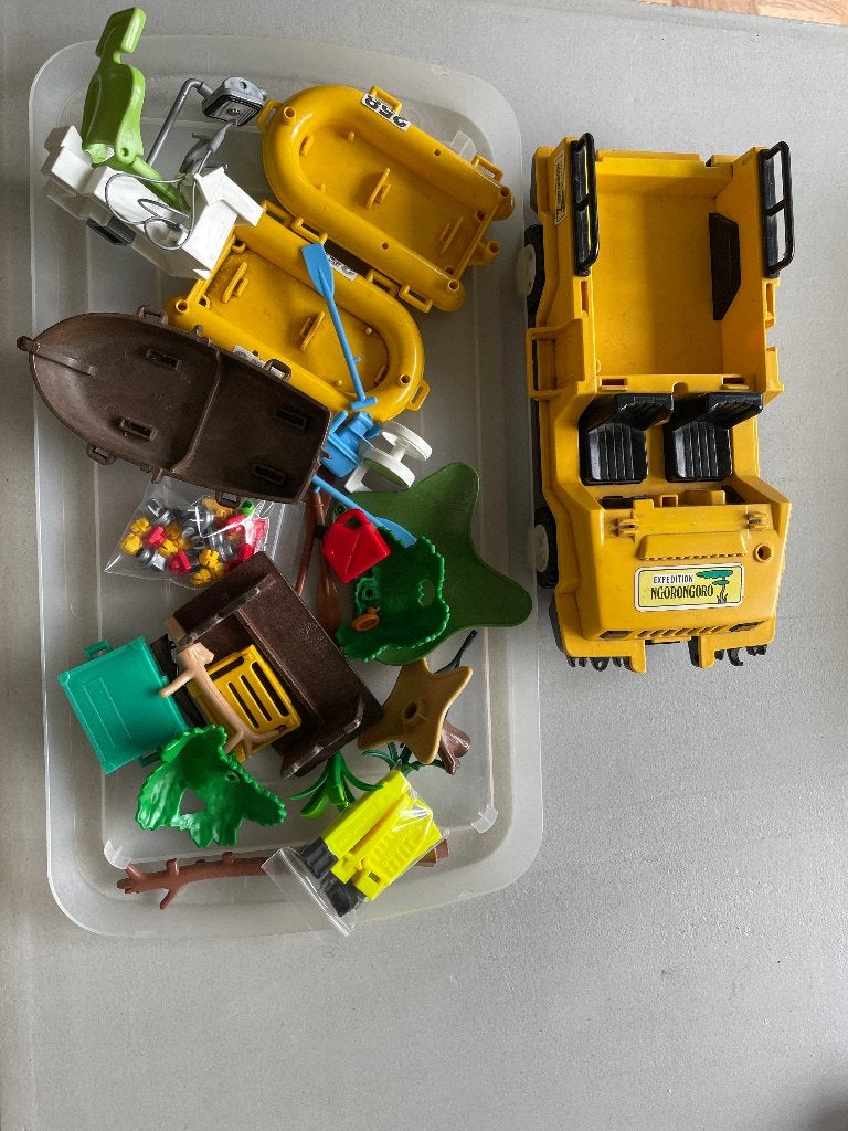Playmobil safari retro inclusief jeep, Gebruikt, Losse onderdelen, Voertuig, Ophalen of Verzenden