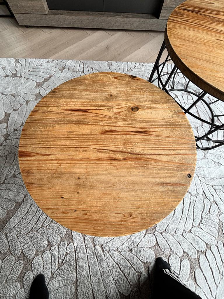 Salontafel set, Huis en Inrichting, Tafels | Salontafels, Ophalen, Gebruikt, Rond, 50 tot 100 cm