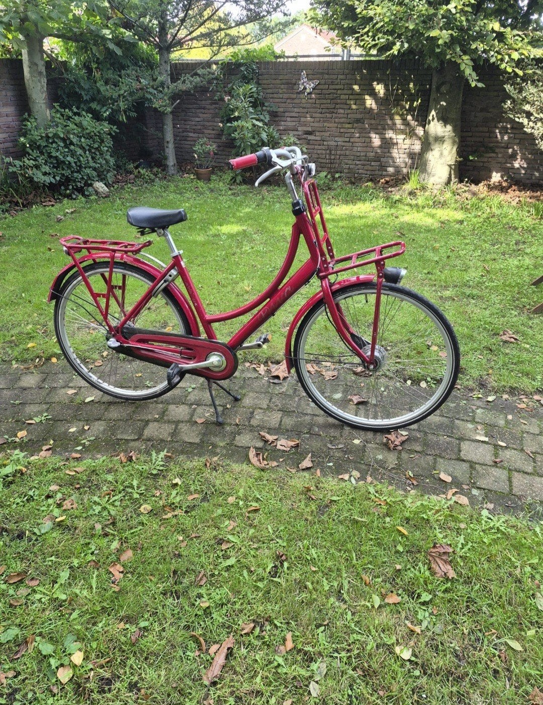 Rode Batavus fiets, Ophalen, Gebruikt, Velgrem, Batavus