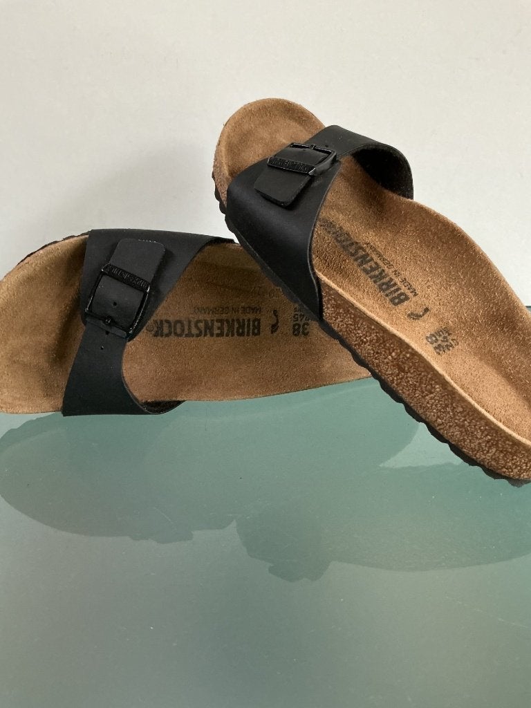 Birkenstock 38 zwart | Madrid slipper | Gratis verzenden, Slippers, Verzenden, Zwart, Zo goed als nieuw