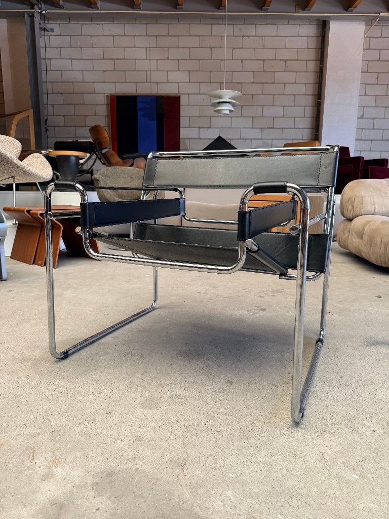 Vintage Wassily chair, Marcel Breuer (voorraad: 2), Ophalen, Minder dan 75 cm, Vintage, X